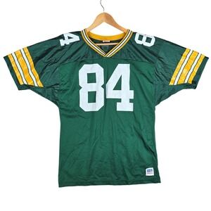 Vintage Green Bay Packers Sterling‎ Sharpe #84 Wilson NFL Jersey Men's L Green